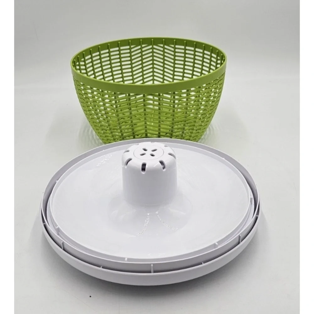 Farberware Pro Pump Salad Spinner Green Large Plastic Bowl Colander Locking Lid